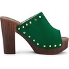 image:imageAllegra K Womens Block Heel Platform Sandals  4 57 inches Heel Slides Slingback Comfortable Faux Suede perfect for Evening Party Wedding Date NightGreen