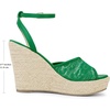 image:imageAllegra K Womens Lace Wedges Ankle Strap Platform Heel Espadrille Wedge Heels SandalsGreen