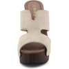 image:imageAllegra K Womens Platform Sandal Block Heel  4 34 inches Heel Slides Slingback Comfortable Faux Suede perfect for Evening Party Wedding Date NightBeige
