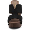 image:imageAllegra K Womens Platform Sandal Block Heel  4 34 inches Heel Slides Slingback Comfortable Faux Suede perfect for Evening Party Wedding Date NightBlack