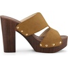 image:imageAllegra K Womens Platform Sandal Block Heel  4 34 inches Heel Slides Slingback Comfortable Faux Suede perfect for Evening Party Wedding Date NightBrown