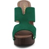 image:imageAllegra K Womens Platform Sandal Block Heel  4 34 inches Heel Slides Slingback Comfortable Faux Suede perfect for Evening Party Wedding Date NightGreen