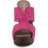 image:imageAllegra K Womens Platform Sandal Block Heel  4 34 inches Heel Slides Slingback Comfortable Faux Suede perfect for Evening Party Wedding Date NightHot Pink