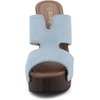 image:imageAllegra K Womens Platform Sandal Block Heel  4 34 inches Heel Slides Slingback Comfortable Faux Suede perfect for Evening Party Wedding Date NightSky Blue