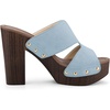 image:imageAllegra K Womens Platform Sandal Block Heel  4 34 inches Heel Slides Slingback Comfortable Faux Suede perfect for Evening Party Wedding Date NightSky Blue