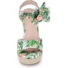 image:imageAllegra K Womens Platform Sandal Wedge Heels  4 12 inches Heel Espadrille Bow Comfortable Fabric perfect for Evening Party Wedding Date NightGreen