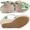 image:imageAllegra K Womens Platform Sandal Wedge Heels  4 12 inches Heel Espadrille Bow Comfortable Fabric perfect for Evening Party Wedding Date NightGreen