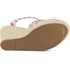image:imageAllegra K Womens Platform Sandal Wedge Heels  4 12 inches Heel Espadrille Bow Comfortable Fabric perfect for Evening Party Wedding Date NightPink