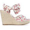 image:imageAllegra K Womens Platform Sandal Wedge Heels  4 12 inches Heel Espadrille Bow Comfortable Fabric perfect for Evening Party Wedding Date NightRed