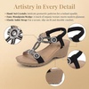 image:imageAllegra K Womens Rhinestone Elastic Band Glitter Platform SandalsBlack