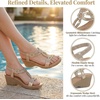image:imageAllegra K Womens Rhinestone Elastic Band Glitter Platform SandalsRose Gold