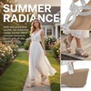 image:imageAllegra K Womens Rhinestone Elastic Band Glitter Platform SandalsSilver