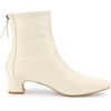 image:imageAllegra K Womens Square Toe Block Heels Ankle Boots  Low Heeled Back Zip ChunkyHeel 18 Inches Party Halloween days Christmas Days Dating EveningCream
