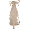 image:imageAllegra K Womens Stiletto Heel Laceup Sandals  3 34 inches Heel Open Toe Comfortable Faux Suede perfect for Evening Party Wedding Date NightBeige