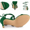 image:imageAllegra K Womens Stiletto Heel Laceup Sandals  3 34 inches Heel Open Toe Comfortable Faux Suede perfect for Evening Party Wedding Date NightEmerald Green