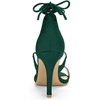 image:imageAllegra K Womens Stiletto Heel Laceup Sandals  3 34 inches Heel Open Toe Comfortable Faux Suede perfect for Evening Party Wedding Date NightGreen
