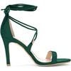 image:imageAllegra K Womens Stiletto Heel Laceup Sandals  3 34 inches Heel Open Toe Comfortable Faux Suede perfect for Evening Party Wedding Date NightGreen