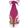 image:imageAllegra K Womens Stiletto Heel Laceup Sandals  3 34 inches Heel Open Toe Comfortable Faux Suede perfect for Evening Party Wedding Date NightHot Pink