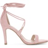 image:imageAllegra K Womens Stiletto Heel Laceup Sandals  3 34 inches Heel Open Toe Comfortable Faux Suede perfect for Evening Party Wedding Date NightLight Pink