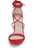 image:imageAllegra K Womens Stiletto Heel Laceup Sandals  3 34 inches Heel Open Toe Comfortable Faux Suede perfect for Evening Party Wedding Date NightRed
