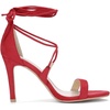 image:imageAllegra K Womens Stiletto Heel Laceup Sandals  3 34 inches Heel Open Toe Comfortable Faux Suede perfect for Evening Party Wedding Date NightRed