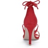 image:imageAllegra K Womens Stiletto Heel Laceup Sandals  3 34 inches Heel Open Toe Comfortable Faux Suede perfect for Evening Party Wedding Date NightRed