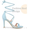 image:imageAllegra K Womens Stiletto Heel Laceup Sandals  3 34 inches Heel Open Toe Comfortable Faux Suede perfect for Evening Party Wedding Date NightSky Blue