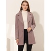 image:imageAllegra K Womens Elegant Overcoat Notched Shawl Collar Single Breasted Outerwear Winter Long CoatDusty Pink