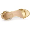 image:imageAllegra K Womens Open Toe Low Block Heel Ankle Strap Gold Sandals 6 M US