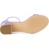 image:imageAllegra K Womens Open Toe Low Block Heel Ankle Strap Purple Sandals 65 M US