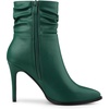 image:imageAllegra K Womens Slouched Ankle Boot Stiletto Heels  Pointy Toe Side Zipper Heel 3 89 Inches Party Halloween days Christmas Days Dating EveningDark Green