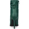 image:imageAllegra K Womens Slouched Ankle Boot Stiletto Heels  Pointy Toe Side Zipper Heel 3 89 Inches Party Halloween days Christmas Days Dating EveningDark Green
