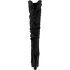 image:imageAllegra K Womens Chunky Heel Platform Thigh High Boots  Round Toe Wide Calf Side Zipper Heel 5 18 Inches Party Halloween days Christmas Days Dating EveningBlack