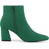 image:imageAllegra K Womens Chunky Heels Pointy Toe Ankle Boots  Block Heels Side Zip Heel 3 Inches Party Halloween days Christmas Days Dating EveningGreen