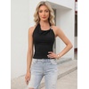 image:imageAllegra K Halter Top for Women Cowl Neck Backless Sleeveless Front Metal Sexy Party Going Out OutfitsBlack