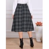 image:imageAllegra K Plaid Skirts for Womens Vintage Tartan High Waist ALine Midi Skirt with PocketsDark Blue