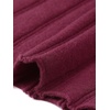 image:imageAllegra K Pleated Sweater Dress for Womens Mock Neck Long Sleeve Casual Fall Winter Ribbed Knit ALine Midi DressRed