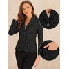 image:imageAllegra K Tweed Blazer for Womens Notch Lapel Long Sleeve Fall Winter Elegant Business Casual JacketBlack