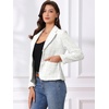 image:imageAllegra K Tweed Blazer for Womens Notch Lapel Long Sleeve Fall Winter Elegant Business Casual JacketBlack White