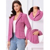 image:imageAllegra K Tweed Blazer for Womens Notch Lapel Long Sleeve Fall Winter Elegant Business Casual JacketHot Pink