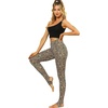 image:imageAllegra K Womens Leggings Striped Tights High Waist Elastic Waistband Party Yoga Stirrup PantsBeigeleopard