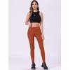 image:imageAllegra K Womens Leggings Striped Tights High Waist Elastic Waistband Party Yoga Stirrup PantsBlack Orangestripe