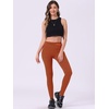 image:imageAllegra K Womens Leggings Striped Tights High Waist Elastic Waistband Party Yoga Stirrup PantsBlack Orangestripe
