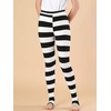 image:imageAllegra K Womens Leggings Striped Tights High Waist Elastic Waistband Party Yoga Stirrup PantsBlack Whitestripe
