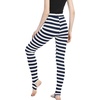 image:imageAllegra K Womens Leggings Striped Tights High Waist Elastic Waistband Party Yoga Stirrup PantsDark Bluestripe
