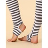 image:imageAllegra K Womens Leggings Striped Tights High Waist Elastic Waistband Party Yoga Stirrup PantsGrey Whitestripe