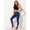 image:imageAllegra K Womens Leggings Striped Tights High Waist Elastic Waistband Party Yoga Stirrup PantsNavy Royal Bluestripe