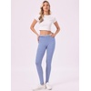 image:imageAllegra K Womens Leggings Striped Tights High Waist Elastic Waistband Party Yoga Stirrup PantsWhite Royal Bluestripe
