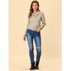 image:imageAllegra K Womens Lightweight Classic Casual Stand Collar Pocket Short Biker Moto JacketBeige