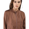 image:imageAllegra K Womens Lightweight Classic Casual Stand Collar Pocket Short Biker Moto JacketBrown